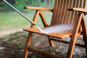pressure wash outdoor furniture
