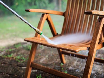 pressure wash outdoor furniture